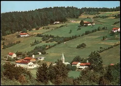 Ansichtskarte Langfurth Ortsansicht, Sonnenwald Ferienort 1970