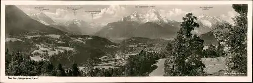 Ansichtskarte Berchtesgaden Berchtesgadener Land 2 teilige Klappkarte 1957