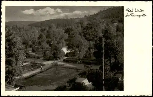 Ansichtskarte Bad Elster Blick auf den Rosengarten 1930