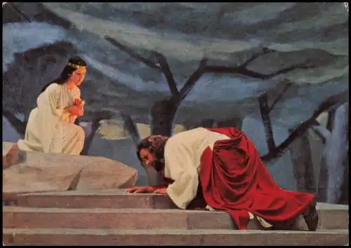 Ansichtskarte Oberammergau Passionsspiele Ölberg 1960