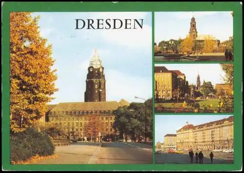 Ansichtskarte Dresden Mehrbild: Rathaus, Ring 1990