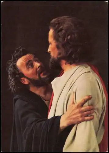 Ansichtskarte Oberammergau Judaskuss 1960
