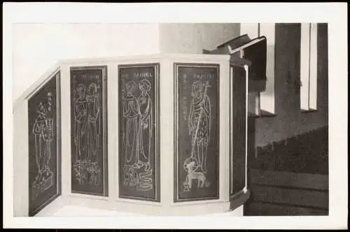 Ansichtskarte Lohne (Oldenburg) Kanzel in der St. Michaelskirche 1957