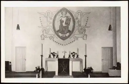 Ansichtskarte Lohne (Oldenburg) Inneres der St. Michaelskirche - Altar 1957