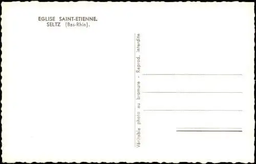 CPA Selz Elsaß Seltz Bas Rhin EGLISE SAINT-ETIENNE. Eingang 1964