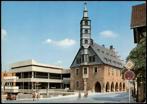 Ansichtskarte Korbach Rathaus Straßen Ansicht 1977