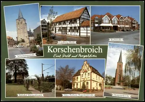 Korschenbroich Mehrbild-AK  Liedberg  Bahnhof Kleinenbroich Bachstraße 1990