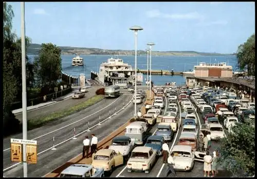 Staad-Konstanz Hafen, Autos div. Modelle u.a. VW Bulli T1/2, VW Käfer uvm. 1970