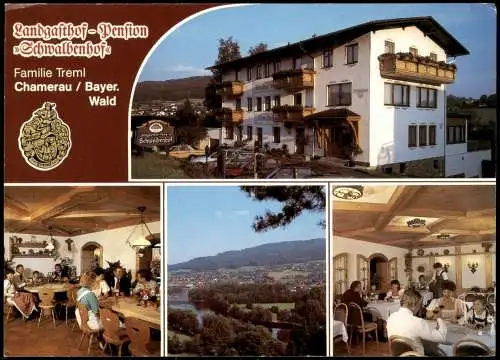 Chamerau Landgasthof-Pension Schwalbenhof Am Kalvarienberg (Mehrbild-AK) 1980