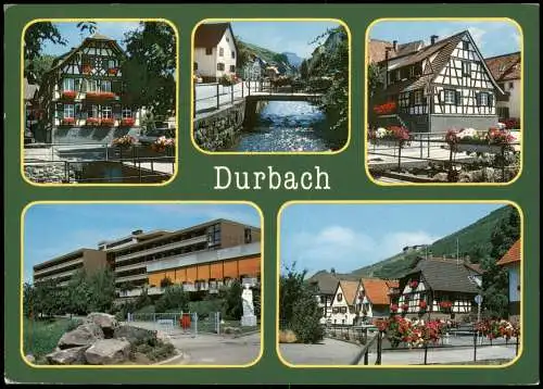 Ansichtskarte Durbach Mehrbildkarte: Straßen u. Fachwerkhäuser 1984