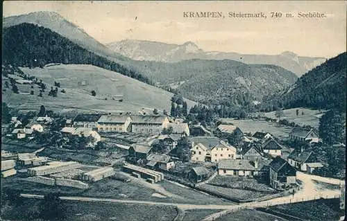Ansichtskarte Krampen Steiermark Stadtpartie 1917