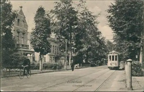Postkaart Oosterbeek-Renkum Utrechtschestraat Tram Straßenbahn 1920