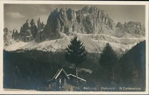 Cartoline Bozen Bolzano Dolomiti Il Catenaccio - Fotokarte 1929