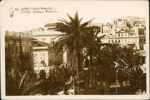 Syros Syra Siros Σύρος Place Miaoulis. Kykladen Κυκλάδες 1927