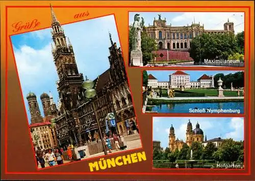 München Gesichter einer Weltstadt Rathaus Hofgarten  Ansichtskarte 1988