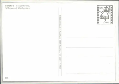 München Rathaus und Glockenspiel  Ansichtskarte 1988