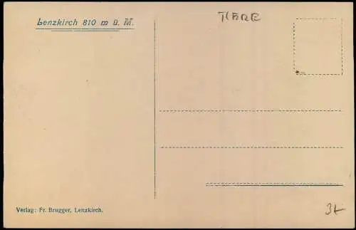 Ansichtskarte Lenzkirch Kühe vor der Stadt 1930