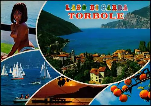 Torbole-Naag-Turbel Nago-Torbole Mehrbild AK schöne nackte Frau Erotik 1980