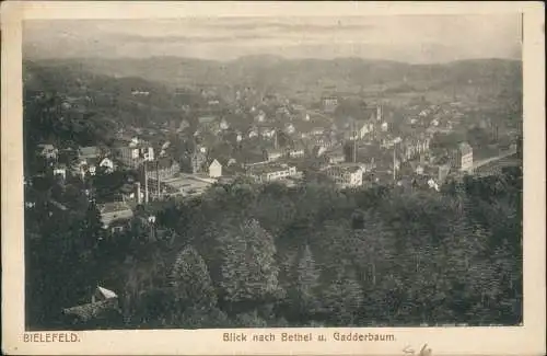 Ansichtskarte Bethel-Bielefeld Blick nach Bethel u. Gadderbaum. 1922