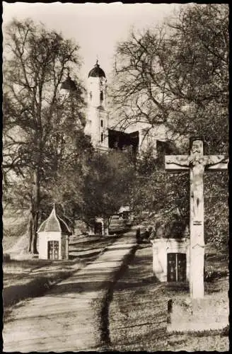 Ansichtskarte Ellwangen (Jagst) Weg zur Wallfahrtskirche Schönenberg 1965