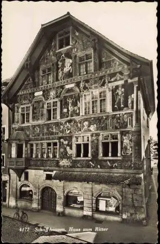 Ansichtskarte Schaffhausen Haus zum Ritter 1963