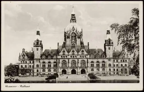 Ansichtskarte Hannover Neues Rathaus 1952