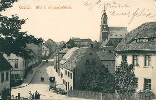 Ansichtskarte Oederan Langestraße 1907