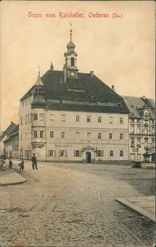 Ansichtskarte Oederan Ratskeller 1911