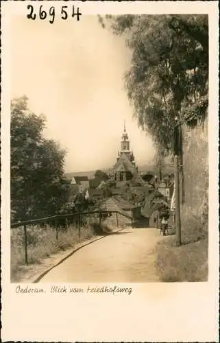 Ansichtskarte Oederan Blick vom Friedhofsweg - Fotokarte 1936