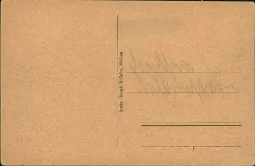 Ansichtskarte Oederan Bahnhofstraße mit Postamt, Mann mit Wagen 1920