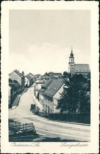Ansichtskarte Oederan Langestraße 1928