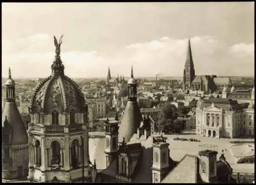 Ansichtskarte Schwerin Schweriner Schloss Blick auf den Dom 1983/1973