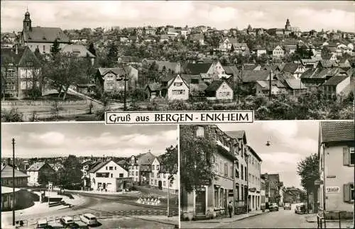 Ansichtskarte Bergen-Enkheim-Frankfurt am Main 3 Bild Stadt, Straßen 1968