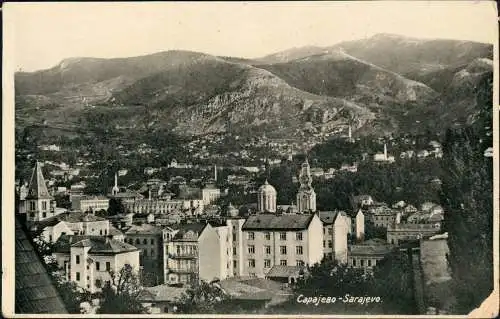 Postcard Sarajevo Stadtpartie 1934