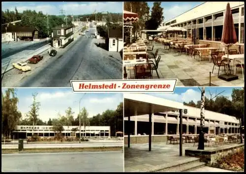Helmstedt Zonengrenze Mehrbildkarte u.a. Express Imbiss Restaurant 1960