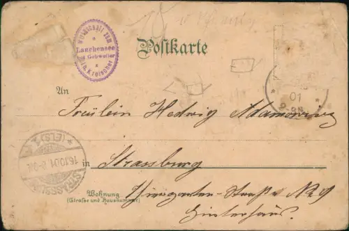 Ansichtskarte Litho Lenzkirch Lauchensee, Wirtschaft, Lauchenfall 1901