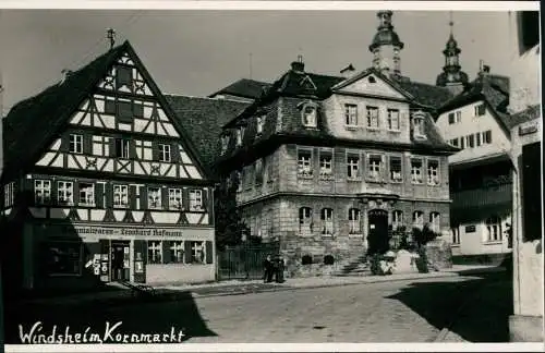 Ansichtskarte Bad Windsheim Kornmarkt, Kolonialwaren Leonhard Hofmann 1965