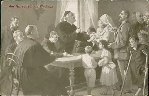 Ansichtskarte Bad Wörishofen In der Sprechstunde Kneipps 1910