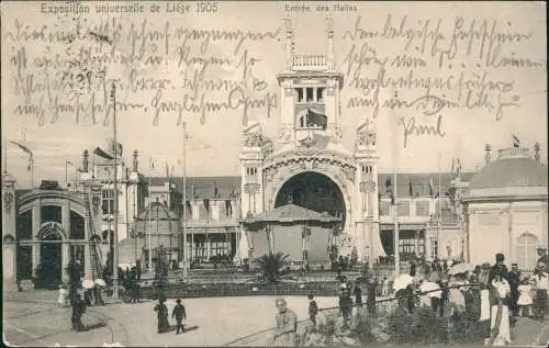 Lüttich Luik Lîdje Exposition Universelle EXPO Entree des Halles 1905