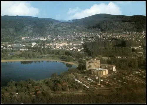 Hemsbach Luftbild Luftaufnahme  Wiesensee mit Strandbad und See-Hotel 1982