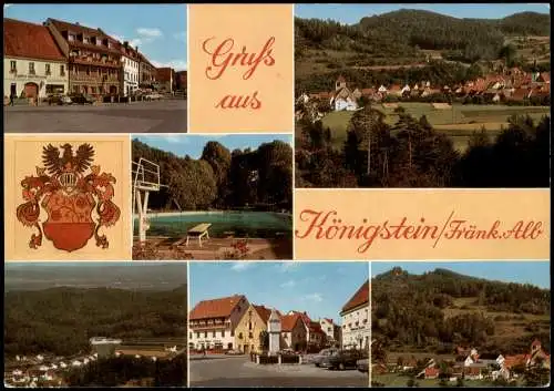 Königstein (Oberpfalz) Mehrbild-Grusskarte mit Orts- u. Umlandansichten 1975