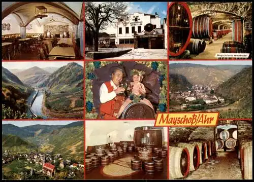 Mayschoß Mehrbildkarte mit dem Winzerverein MAYSCHOSSER WEINKELLER 1980