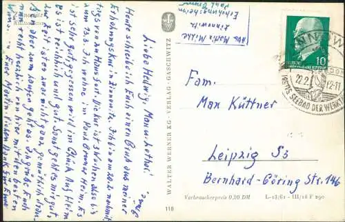 Ansichtskarte Zinnowitz Kulturhaus 1962