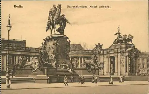 Ansichtskarte Mitte-Berlin Nationaldenkmal von Kaiser Wilhelm I. 1920