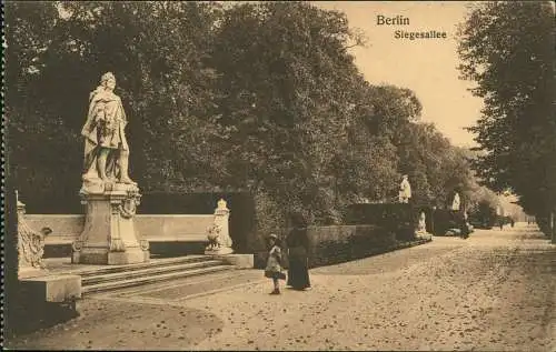 Ansichtskarte Tiergarten-Berlin Siegesallee 1920