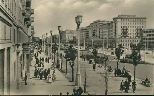 Ansichtskarte Berlin Stalinallee 1956