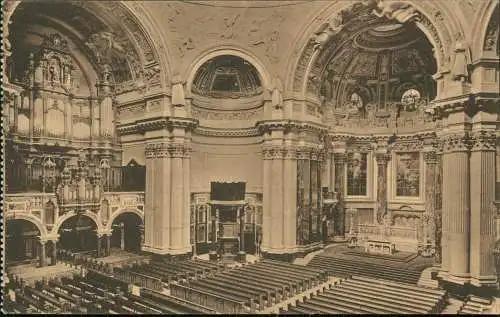 Ansichtskarte Mitte-Berlin Dom, Inneres 1920