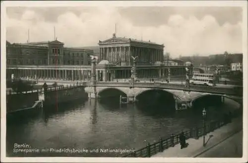 Ansichtskarte Berlin Friedrichsbrücke und Nationalgalerie 1934