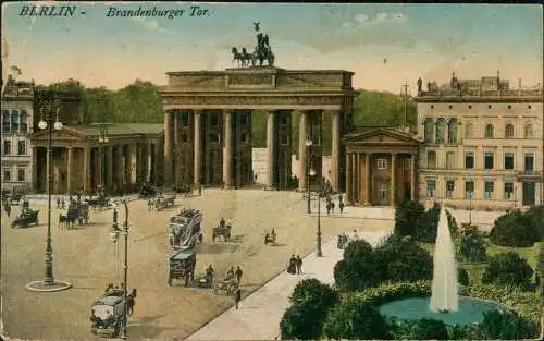 Ansichtskarte Mitte-Berlin Brandenburger Tor 1915