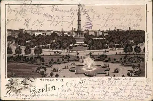 Ansichtskarte Berlin Königsplatz 1897